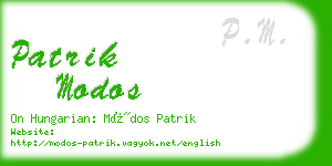 patrik modos business card